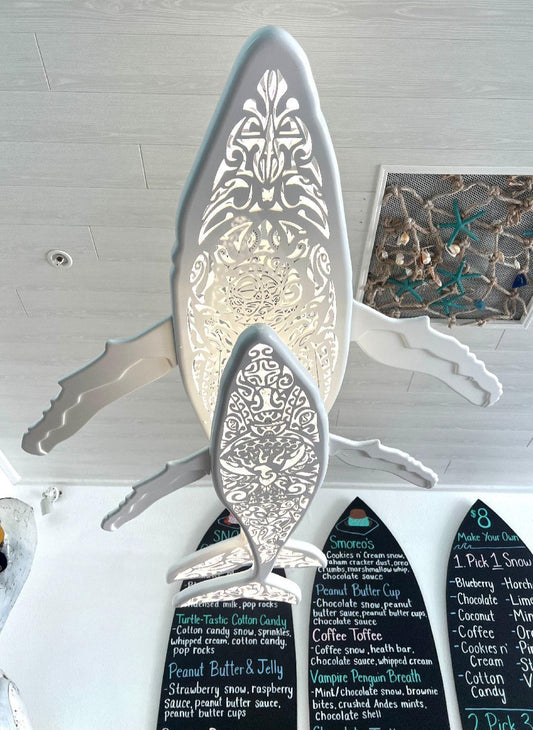 72 " Black Whale and Calf LED Chandelier (without strip)