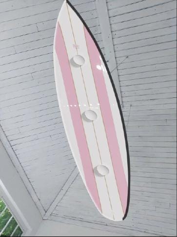 Surfboard Shaped Ceiling Chandelier - Pool Billiard Table Light