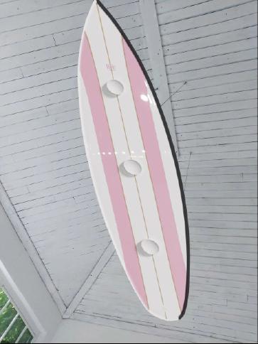 Surfboard Shaped Ceiling Chandelier - Pool Billiard Table Light