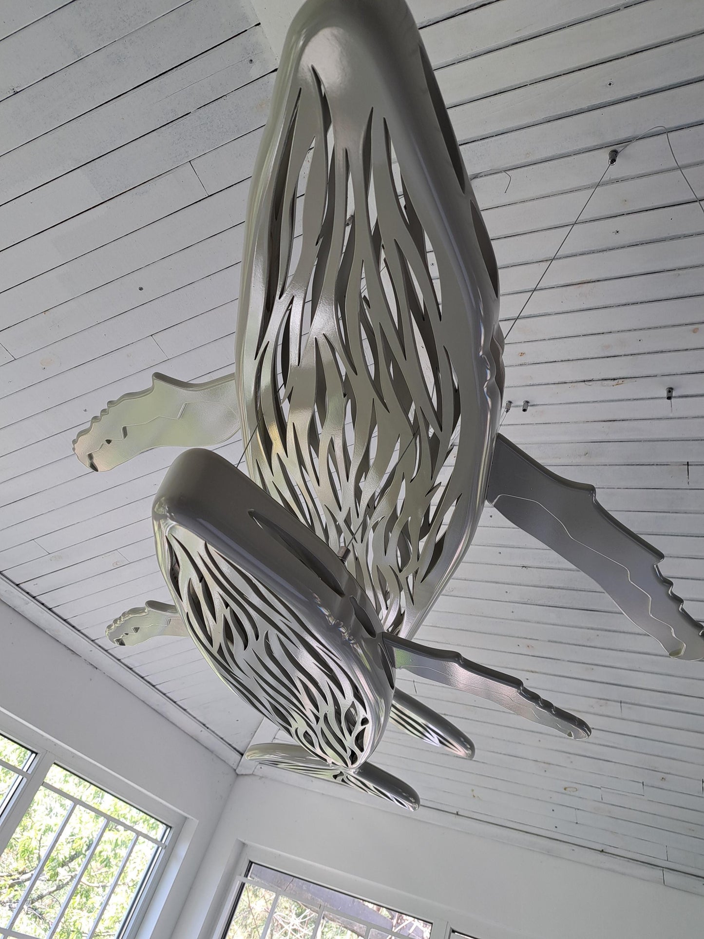 Whale and Baby LED Ceiling Light: 3D Ocean Theme Chandelier