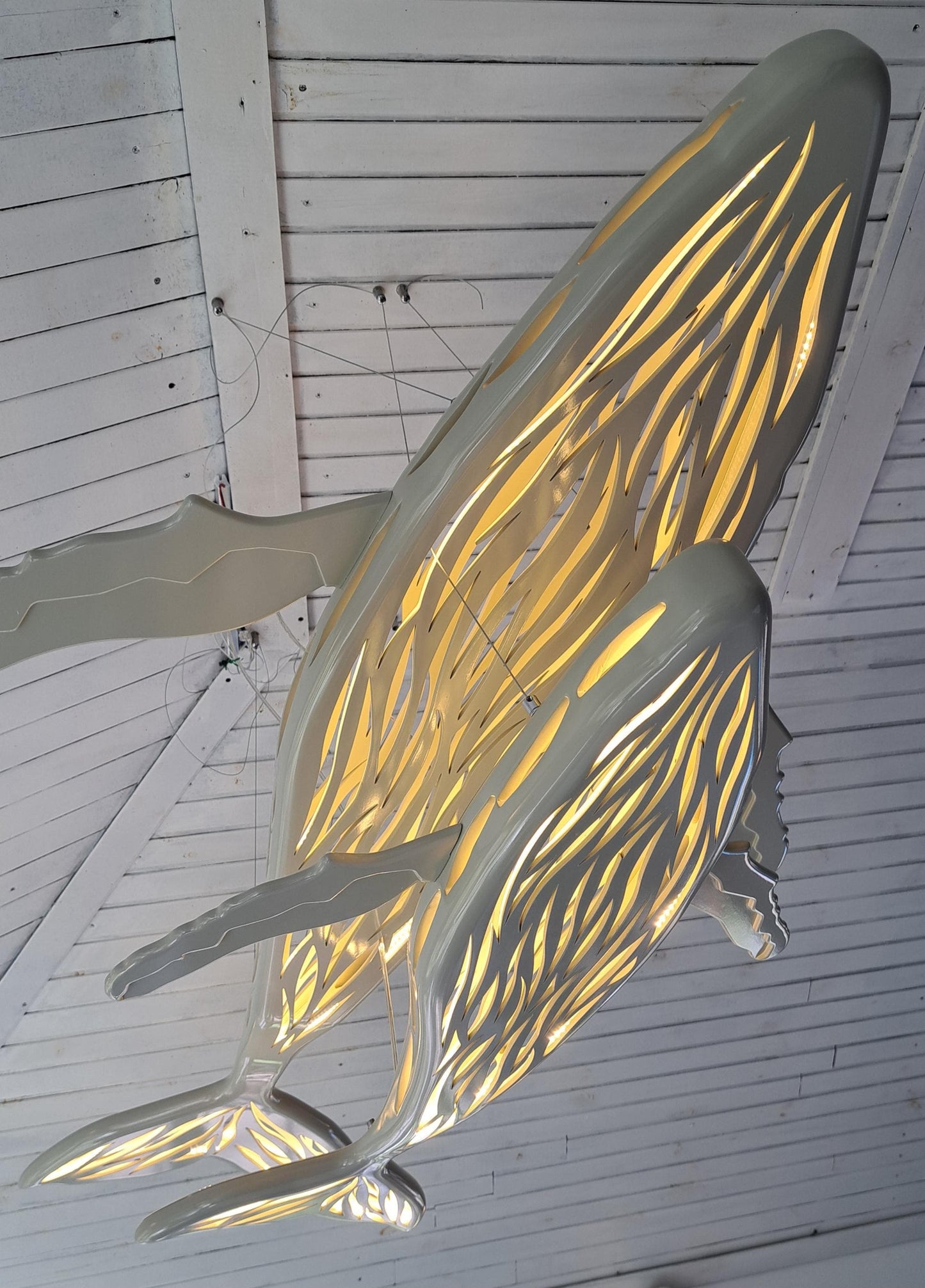 Whale and Baby LED Ceiling Light: 3D Ocean Theme Chandelier