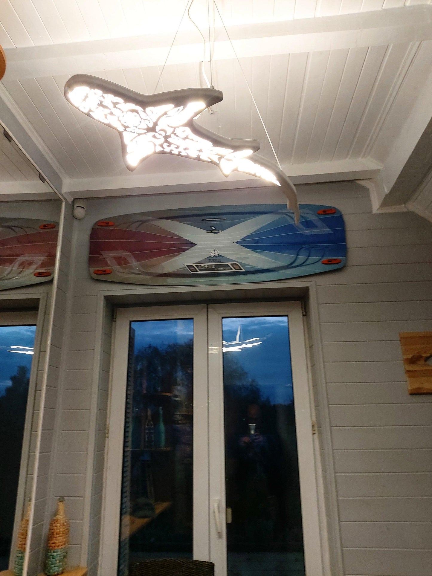 Shark LED Ceiling Chandelier – Surf Style Ocean Light