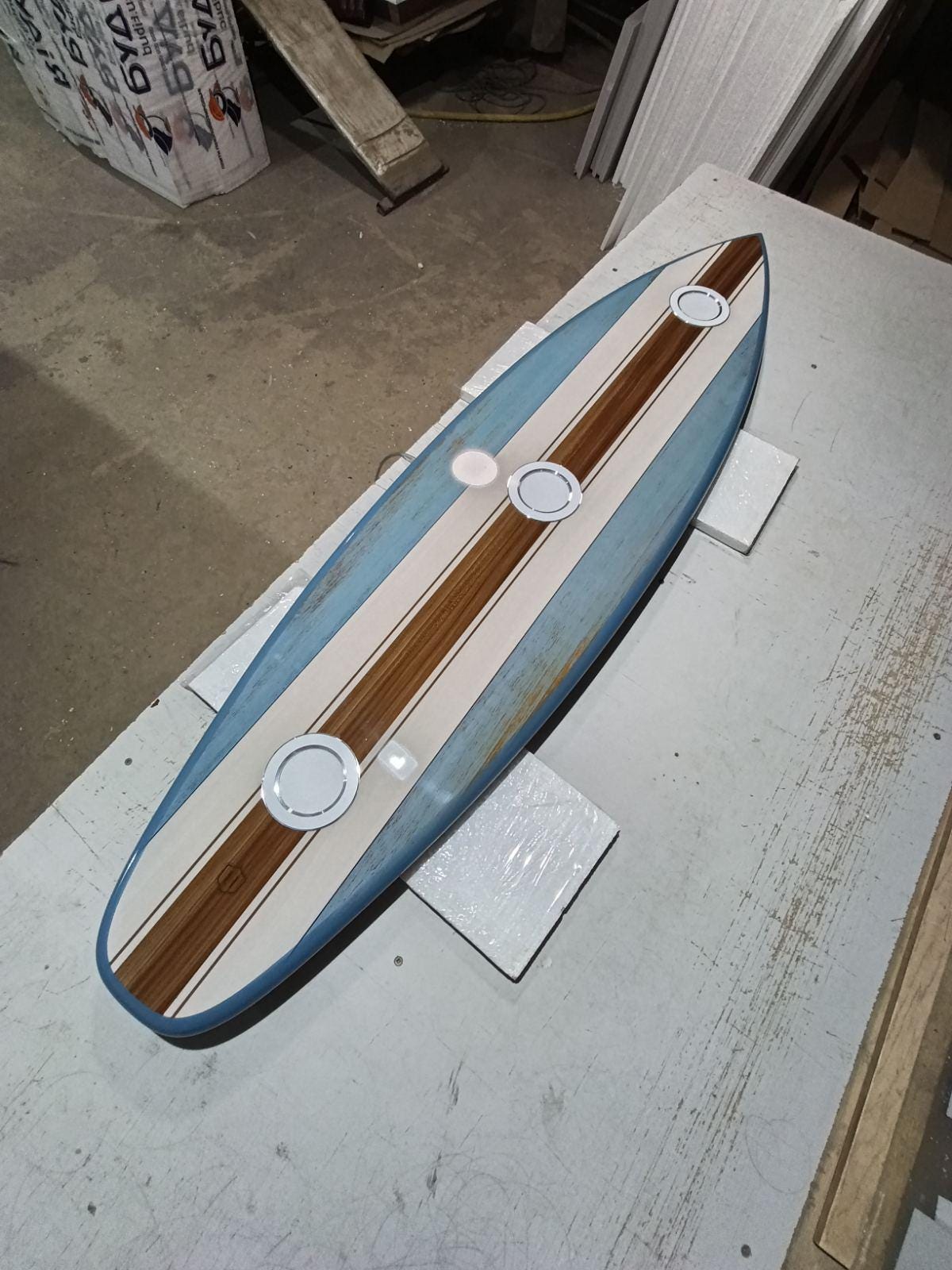Surfboard Billiard Light – Coastal Beach House Bar Ceiling Lamp