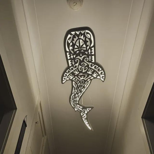 Whale Shark LED Ceiling Chandelier – 72 Inch Ocean Statement Light