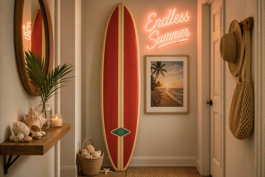 Vintage Longboard Shape Inspired by Early Hawaiian Design – 1950s Coastal Style