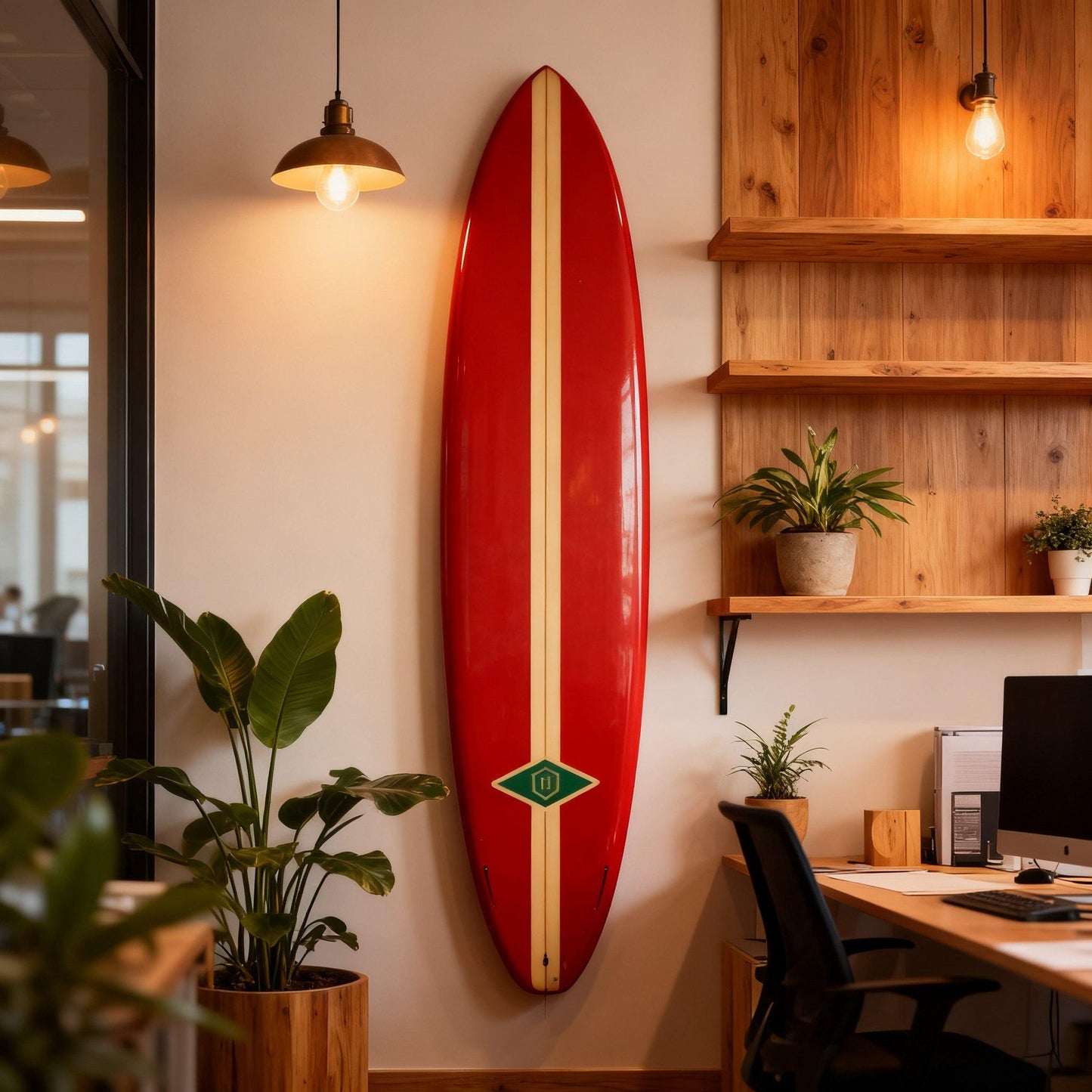 Vintage Longboard Shape Inspired by Early Hawaiian Design – 1950s Coastal Style