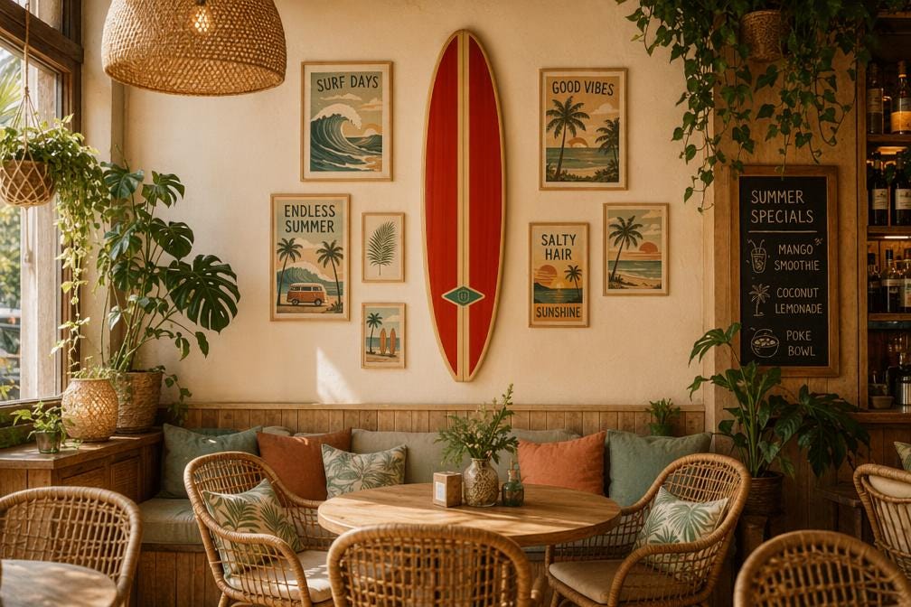 Vintage Longboard Shape Inspired by Early Hawaiian Design – 1950s Coastal Style