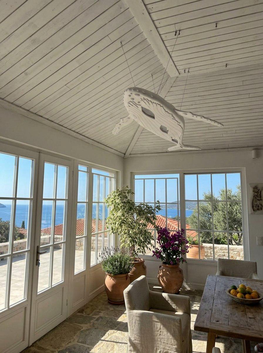 Whale Ceiling Light – Coastal Ocean Chandelier, Surf Style Lighting, Beach House Ceiling Lamp