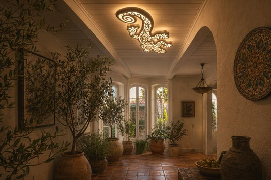 Gecko Ceiling Light – Tropical LED Wall Art