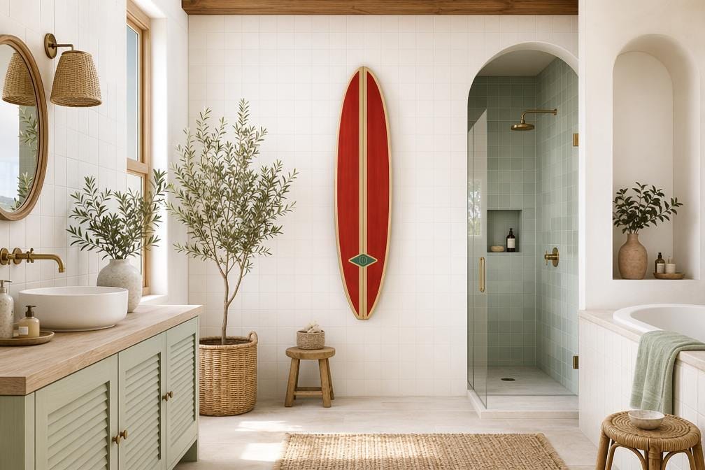 Vintage Longboard Shape Inspired by Early Hawaiian Design – 1950s Coastal Style