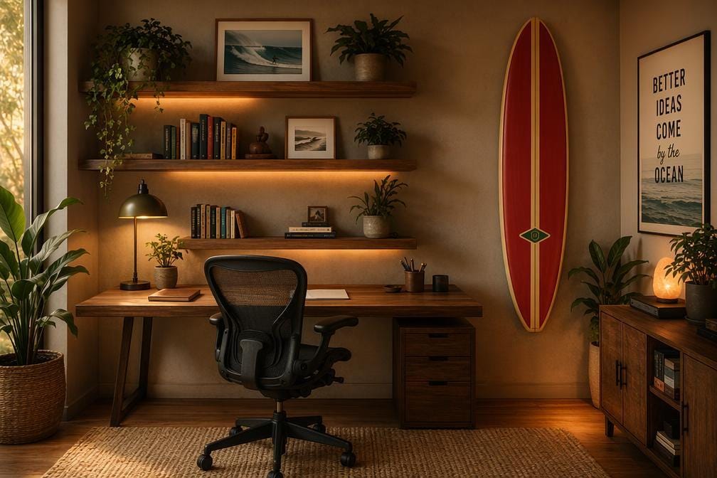 Vintage Longboard Shape Inspired by Early Hawaiian Design – 1950s Coastal Style