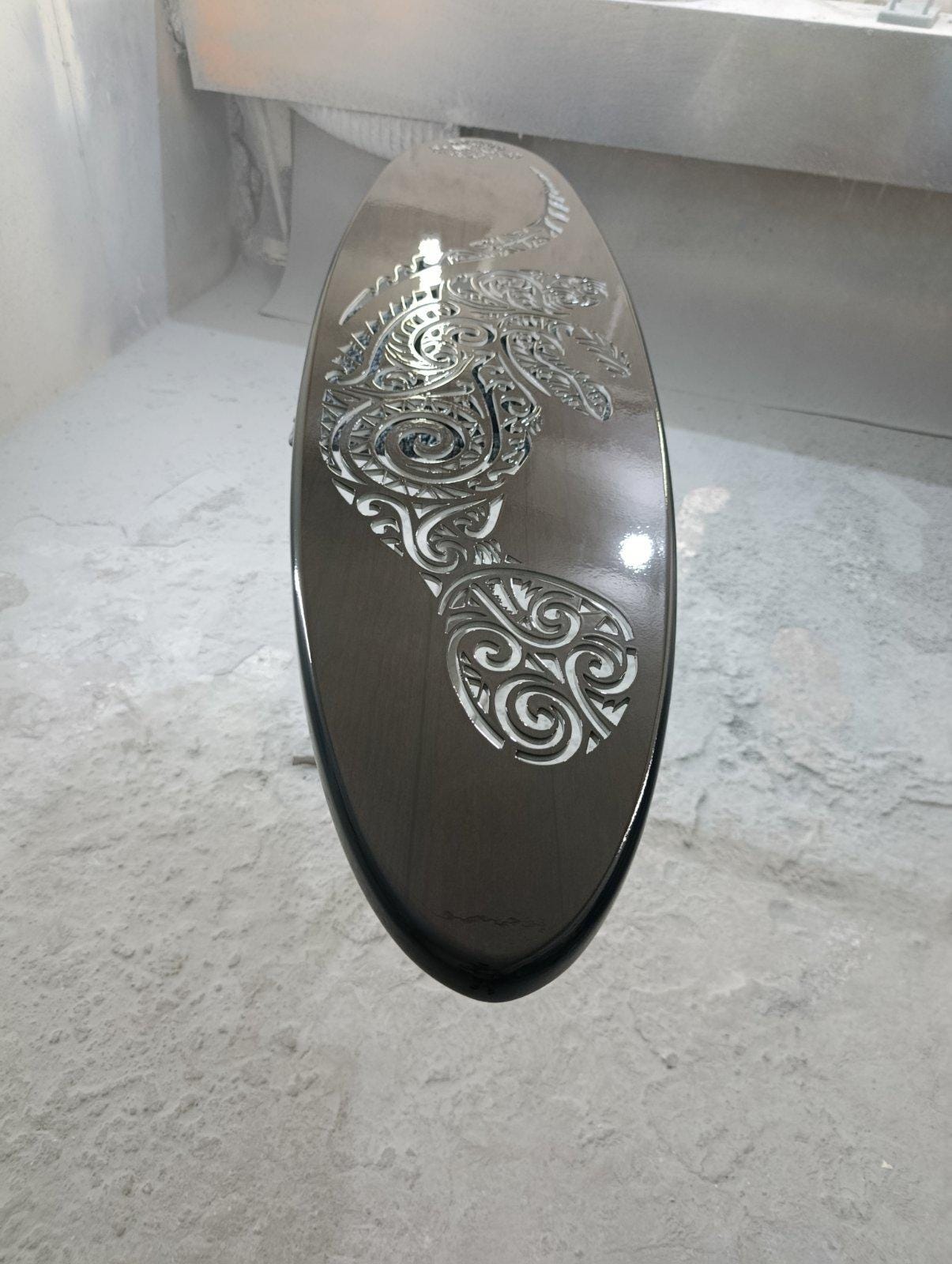 Wall Lamp with Maori Manatee Design – LED Backlight Ocean Decor