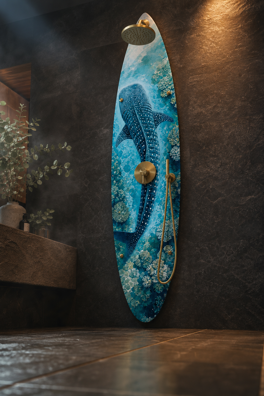 Whale Shark Shower Panel – Surfboard Outdoor Shower