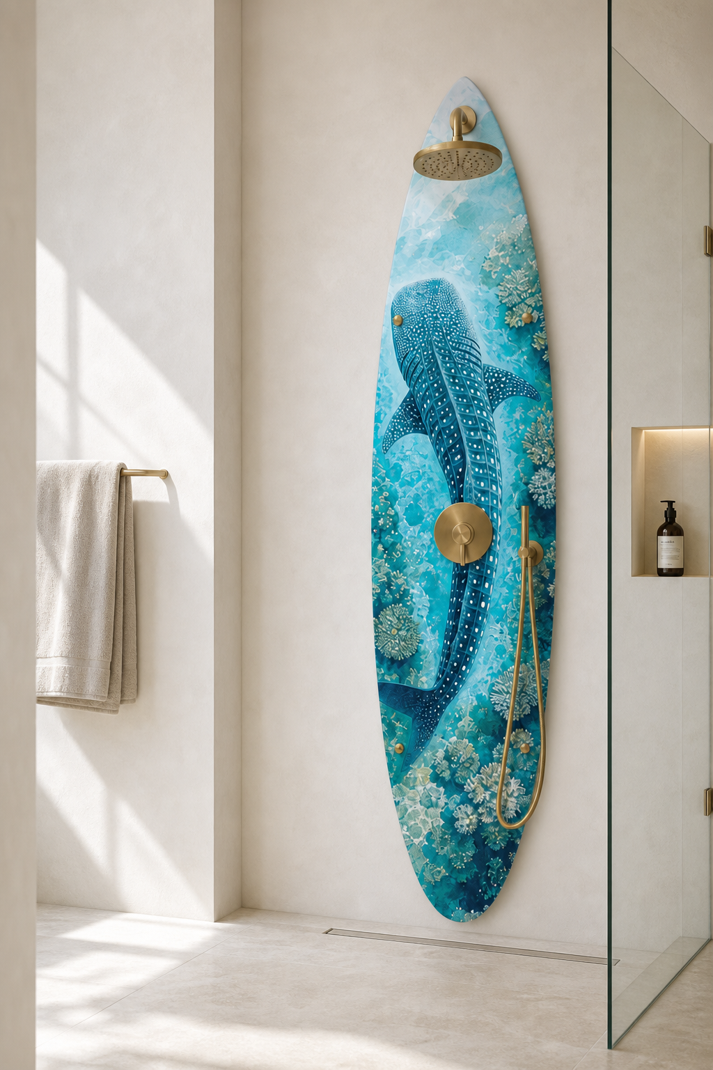 Whale Shark Shower Panel – Surfboard Outdoor Shower