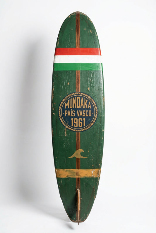 Vintage Surf Decor – Mundaka Board, País Vasco, Spain (WSH Series)