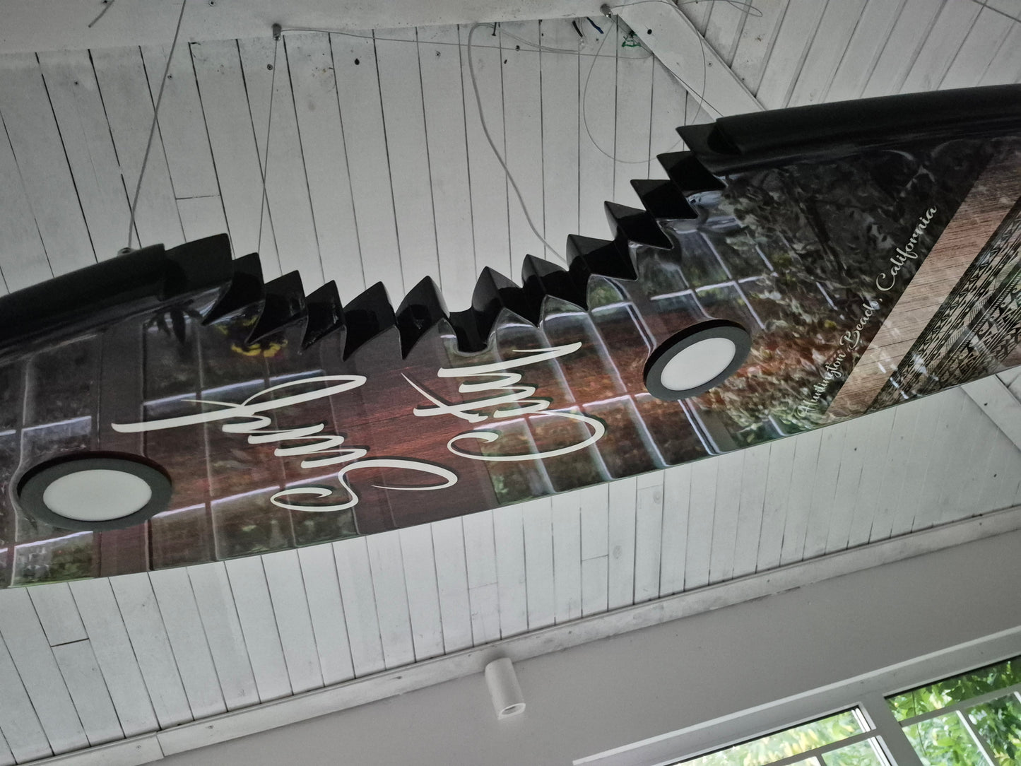 Shark Bite Surfboard Light – LED Billiard Table Pendant