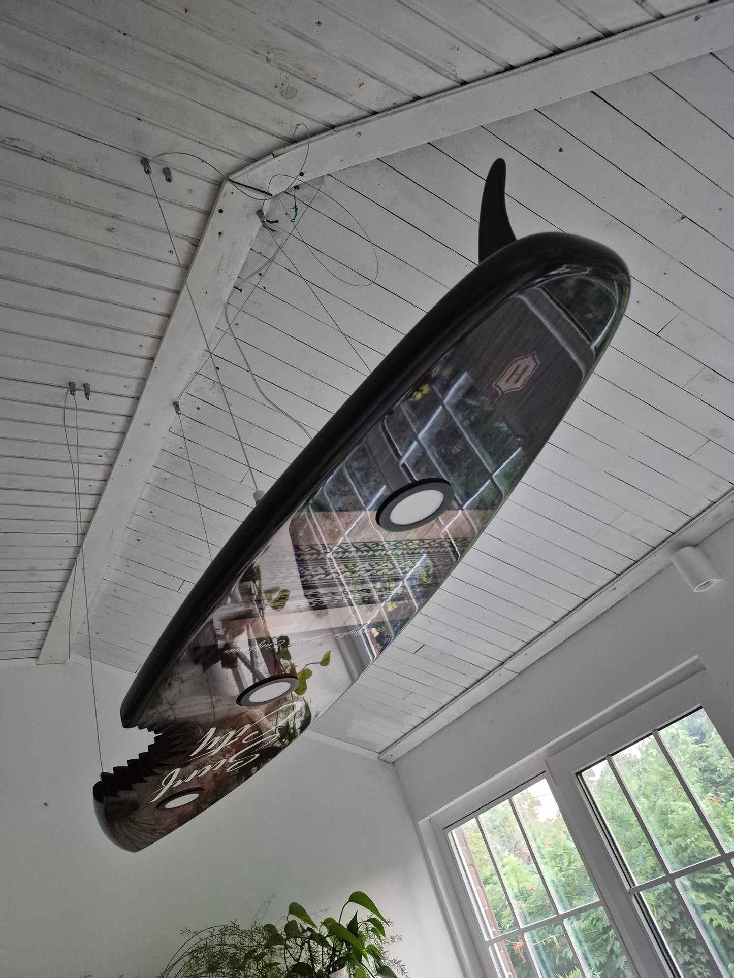 Shark Bite Surfboard Light – LED Billiard Table Pendant