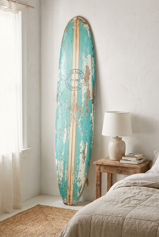 Vintage Surf Decor – Pacific Surf Co. Board, Pacific Beach, San Diego (WSH Series)