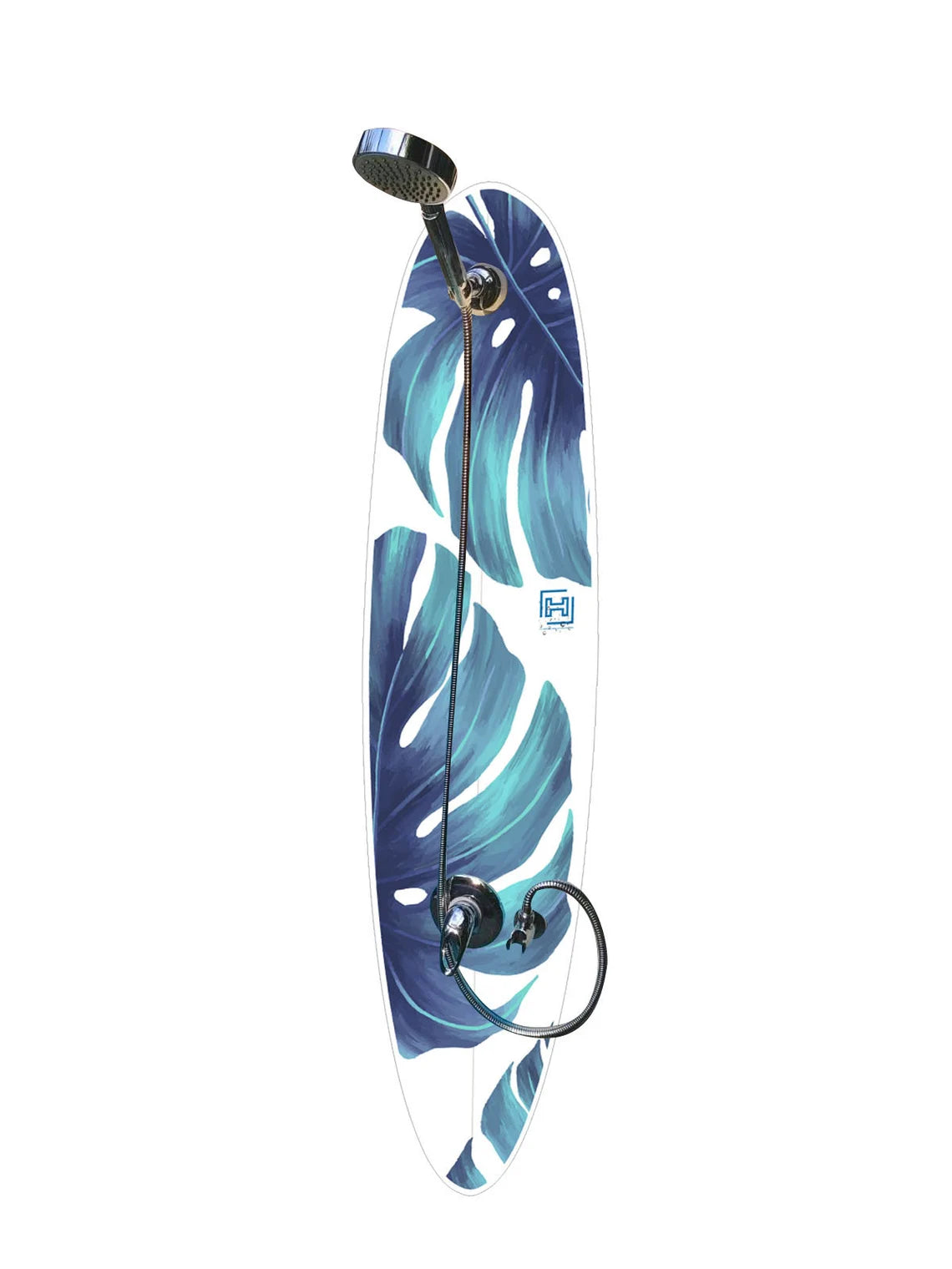 Surfboard Shower Panel - Tropical Monstera