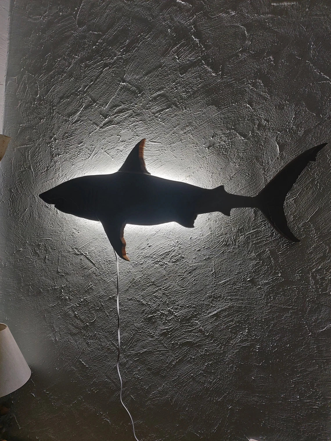 Unique Wall Lamp in the Shape of a Shark: LED Shark Lamp