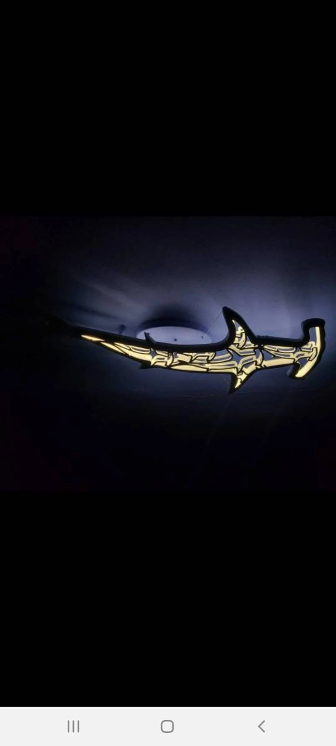 Handcrafted Unique Wooden Shark Chandelier: LED Lamp Shark Hammer