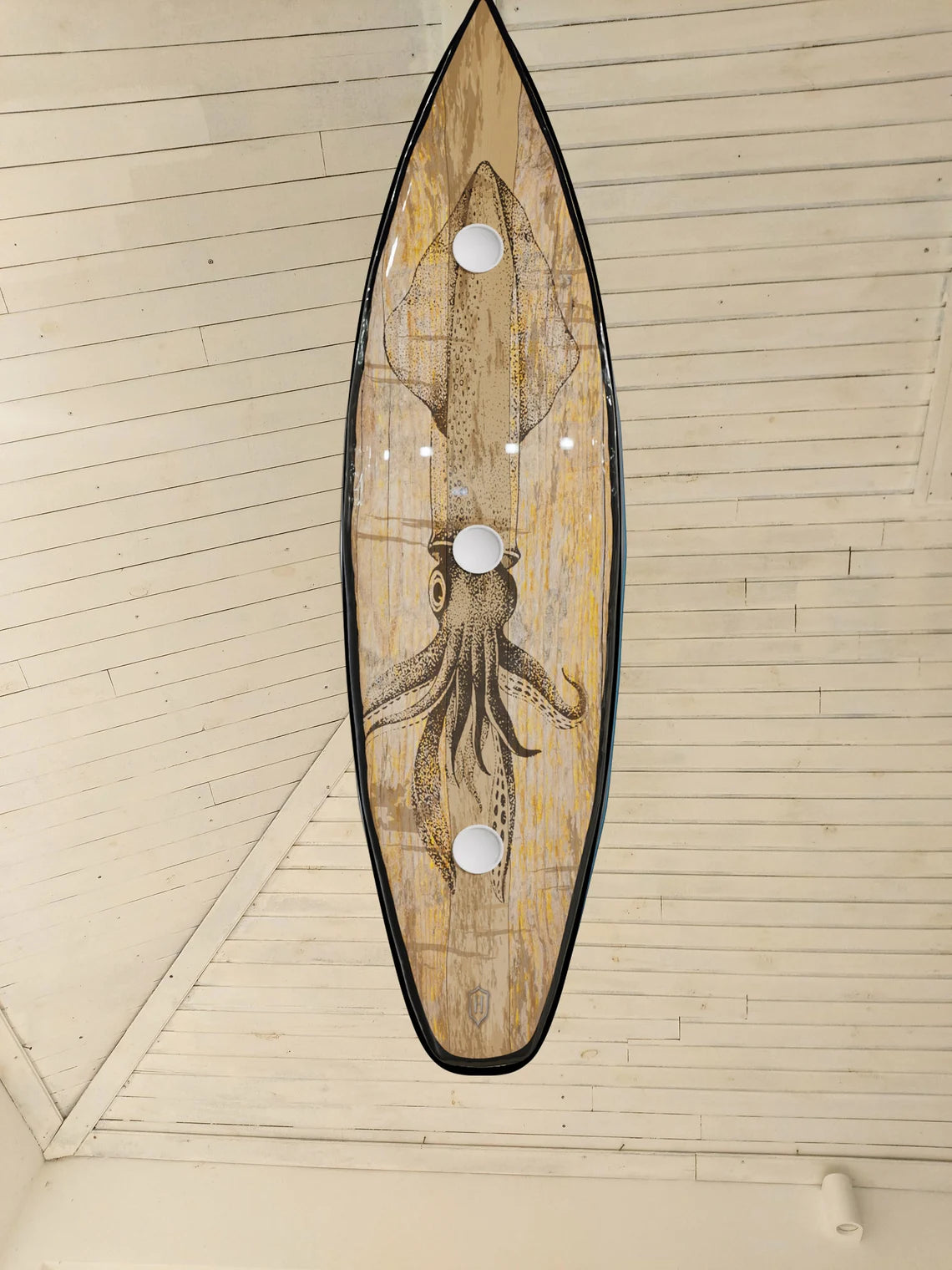 Surfboard Shaped Ceiling Chandelier - Vintage Pool Table Lights