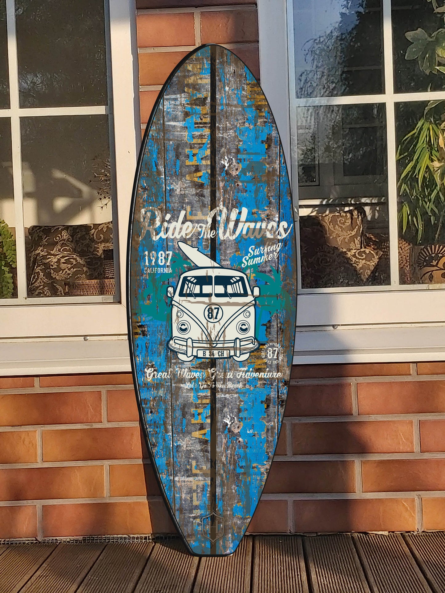 Vintage Decor Surfboard Wall Art, Surfers gift, Сhild's Room Decor